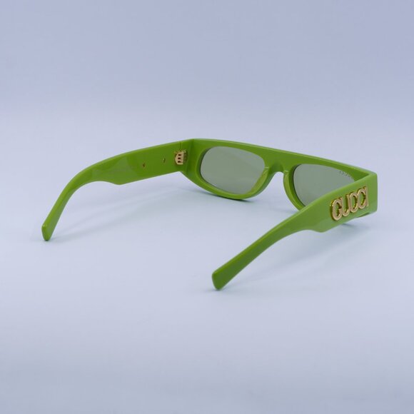 🕶️ New Gucci GG1771S 009 Sunglasses - Shiny Acid Green Frame, Green Lenses - Picture 9 of 10
